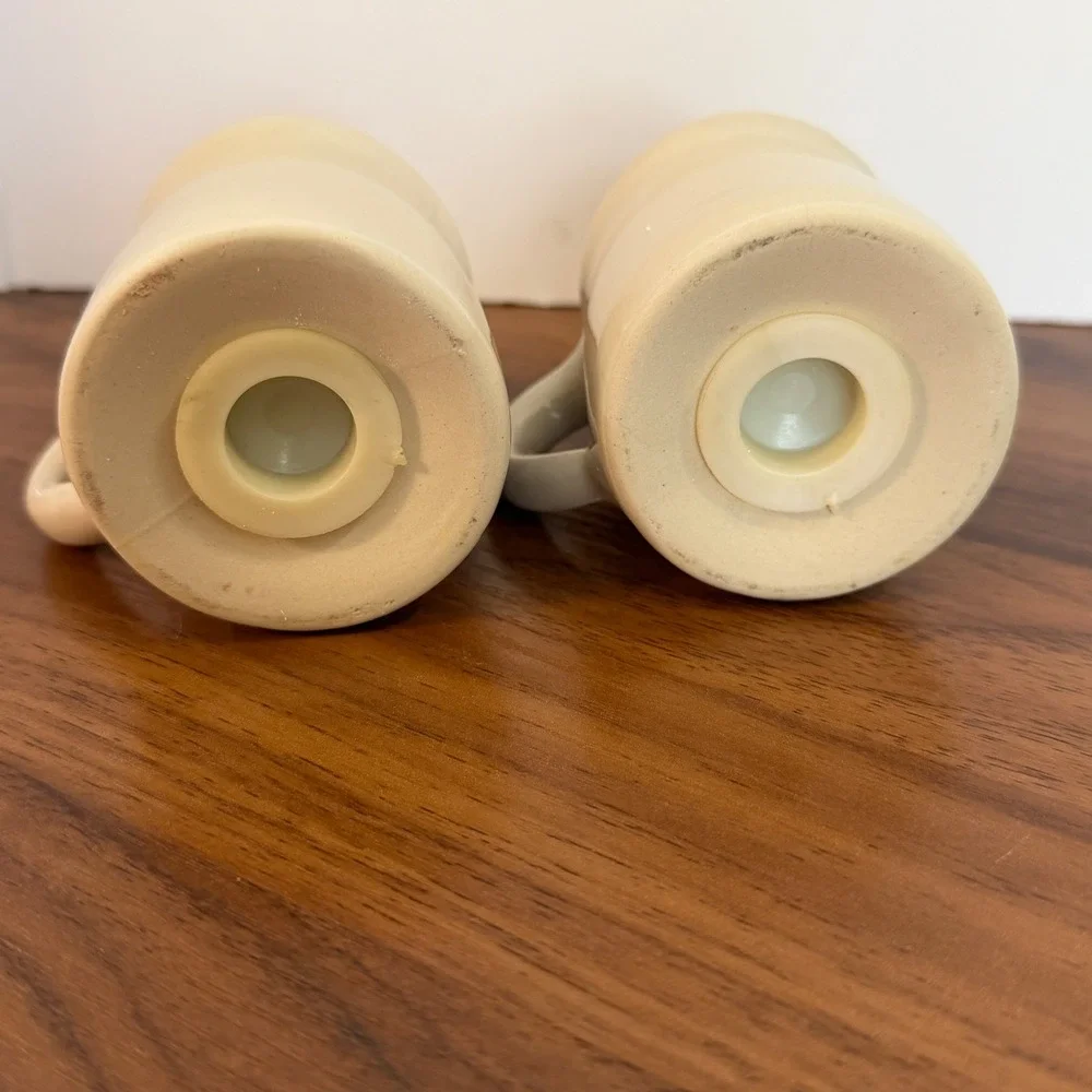 Vintage Ceramic Apple Daisy Mug Salt and Pepper Shakers Farmhouse Kitchen Decor